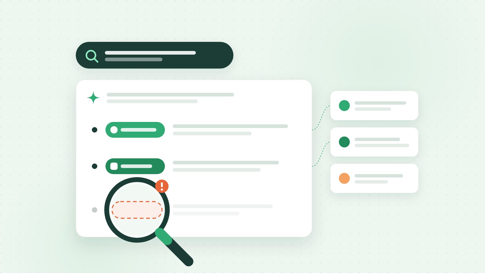 AI brand visibility audit illustration showing a brand missing from an AI answer